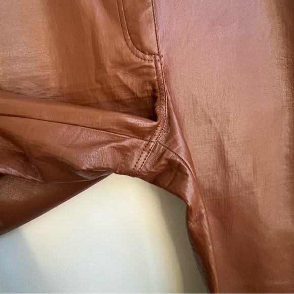 Aritzia Wilfred The Melina Vegan High Waisted Faux Leather Pant 16 Straight Leg - Picture 7 of 13